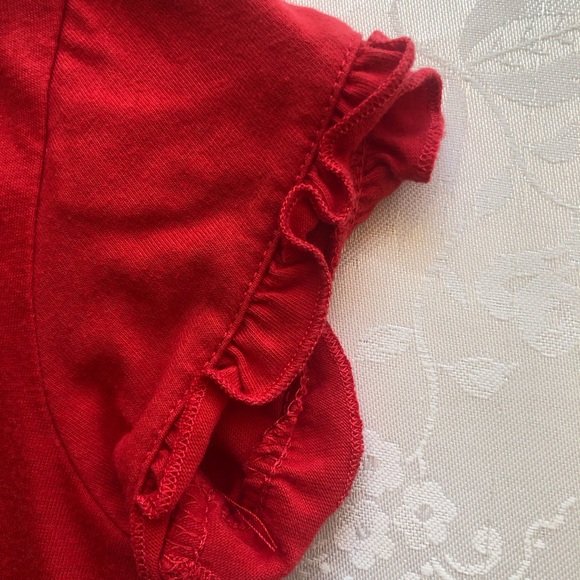 Disney Junior Minnie Graphic Red T-Shirt Girls Size 6 Short Sleeves Front Tie-Up - Picture 9 of 15